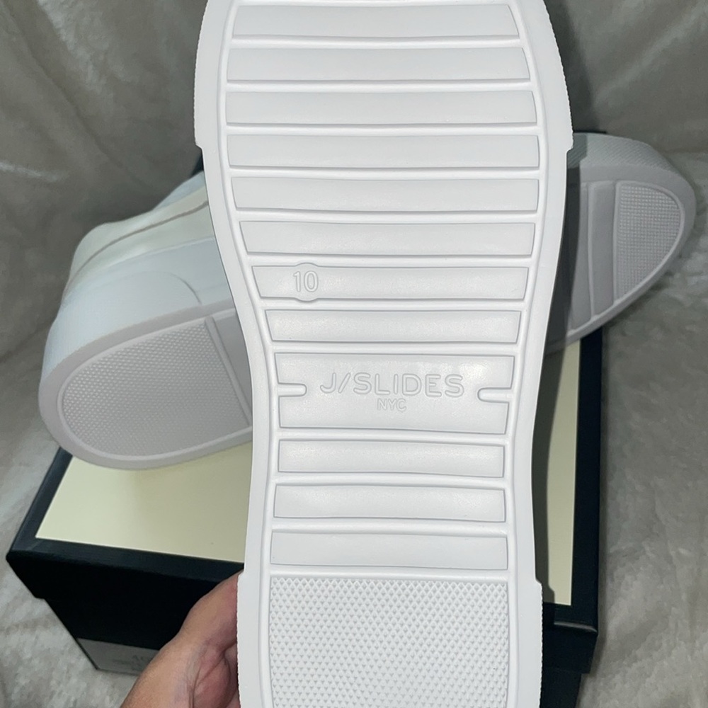 NWT J/SLIDES AMANDA White Leather Sneaker - Picture 15 of 15